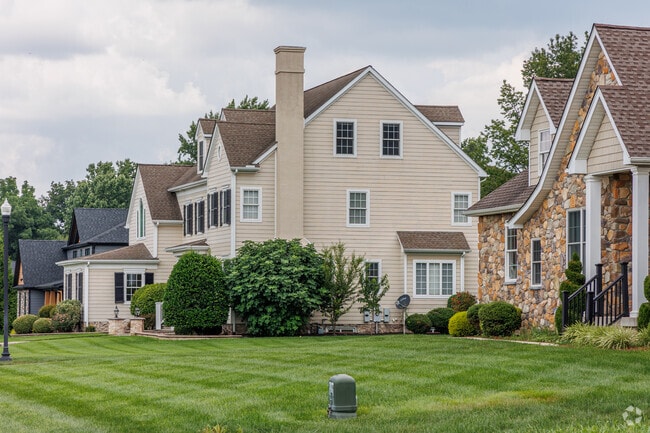 Well-manicured yards surrounding new traditional homes make up the bulk of Highland Acres.