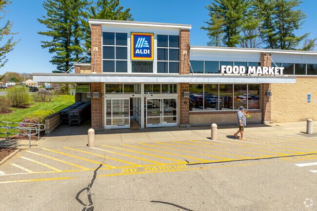 Aldi, located ten minutes away in Windham, is the go-to grocery store for residents of Hampton.