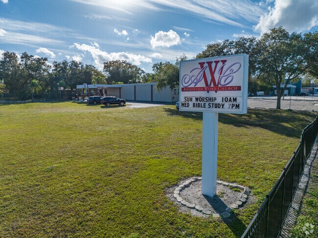 Anointed Word Academy is across the street from a riverfront park.