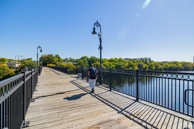 The Hands Across the Merrimack in Manchester is a footbridge used by cyclist & pedestrians.