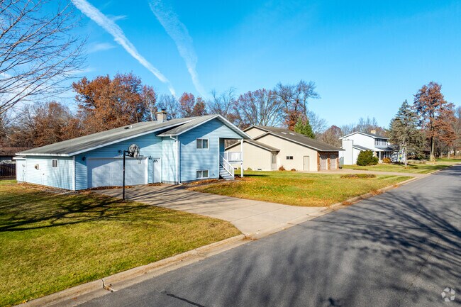 A variety of home styles line the quiet streets of Mosinee.