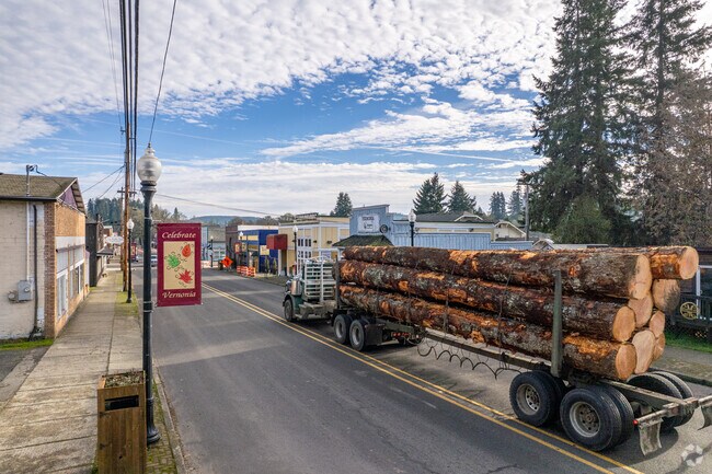 Vernonia is located in the dense woodlands of northwest Oregon.