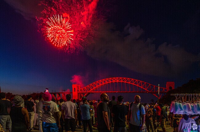 Beautiful firework at Astoria Park during the Independence Day Celebration.