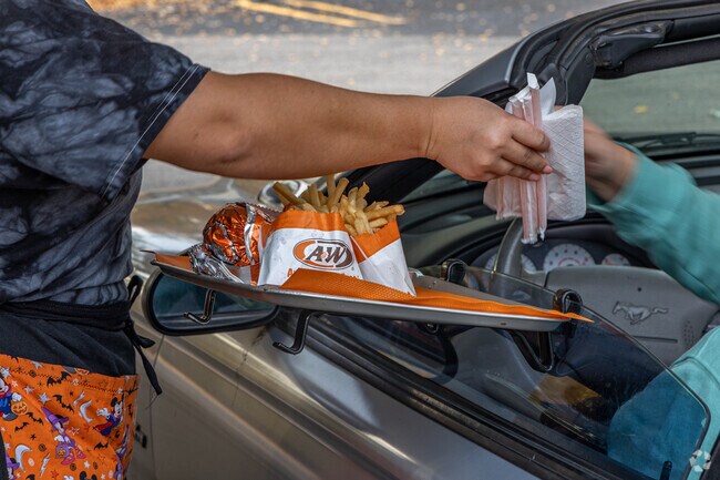 When it's warm, put the top down and treat your family to the A&W Root Beer Stand in Gibraltar.