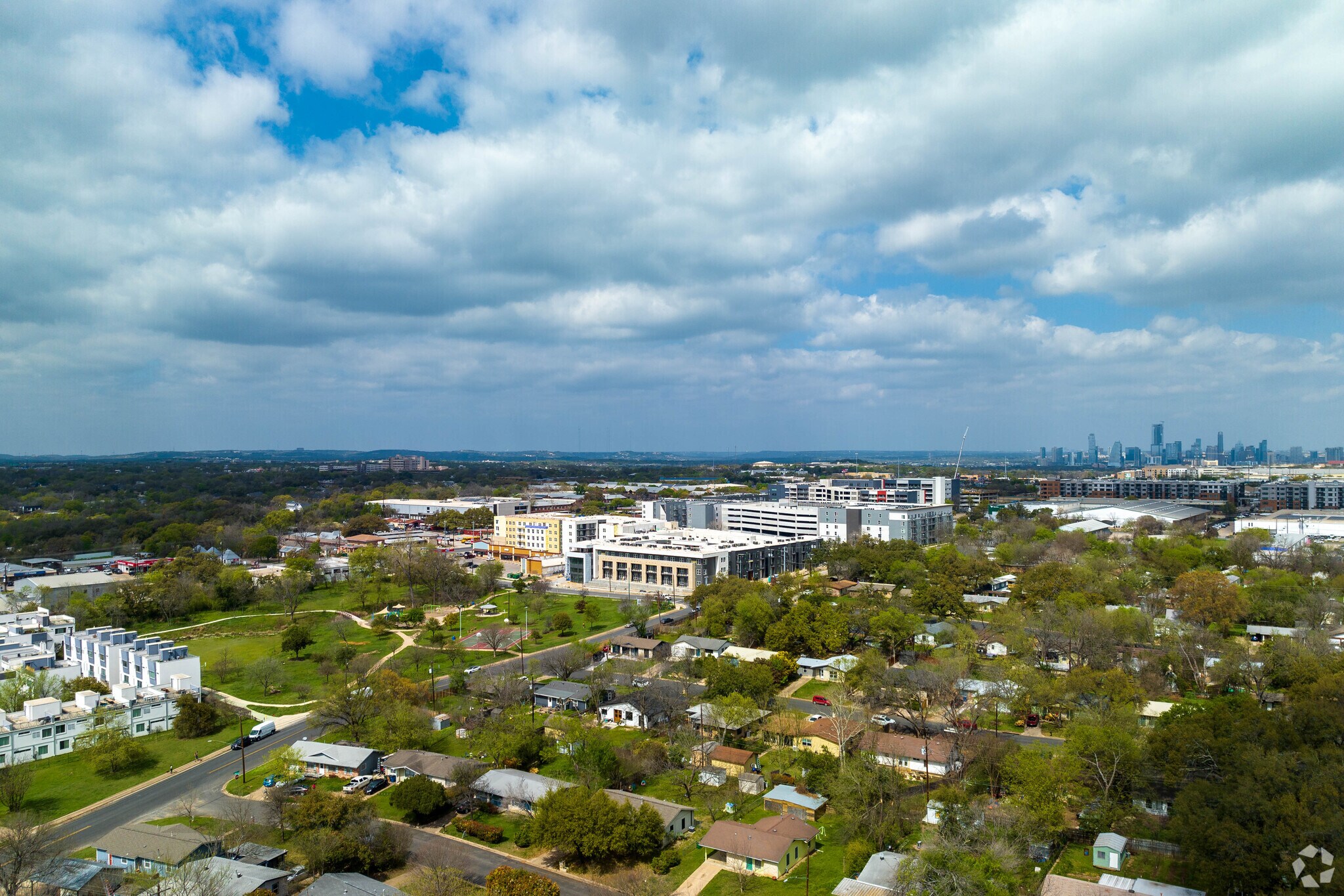 East Congress homes are much larger than those in downtown Austin.