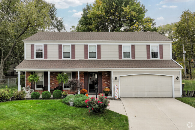Two story homes are common in the residential neighborhood of Greenfield.