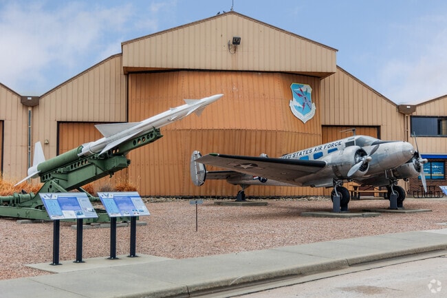 The Ellsworth Air Force Base in Box Elder has an amazing display of past aircrafts.