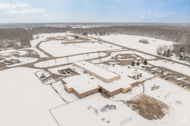 The rear and playground of Willow Ridge Elementary School.