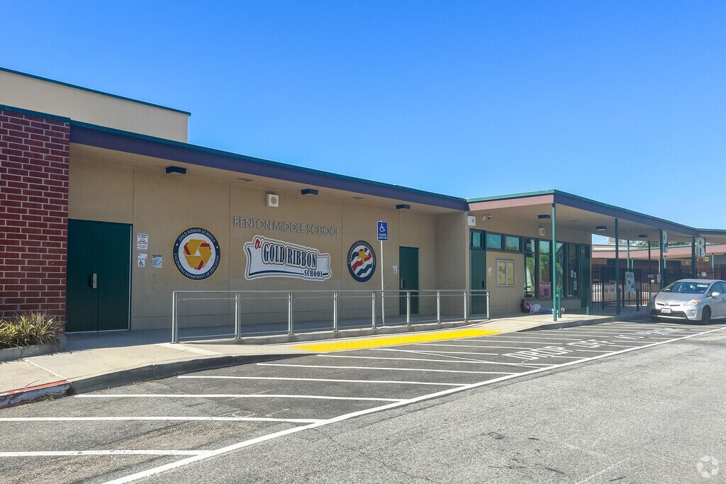 View of Reginald M. Benton Middle School in La Mirada CA.