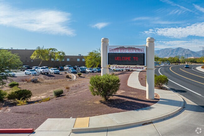 Welcoming you with the monument sign at Shadow Ridge High School in Surprise.