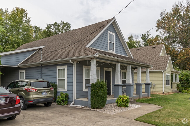 There are several colorful cottages in the Asbell neighborhood.