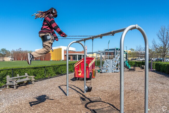 The swings at the Kroc Center near Calumet Park will make you feel like you are flying.