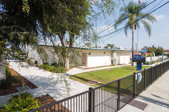 Baker Elementary is surrounded by a security fence for childrens' safety.