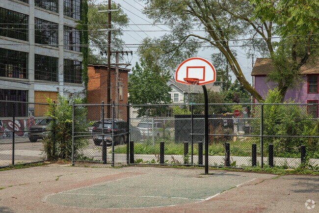 Outdoor sporting areas neighbor the Virginia Park Community neighborhood.