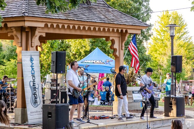 Industrial Drive rocks the stage at Concert in the Park every Thursday at 7pm.