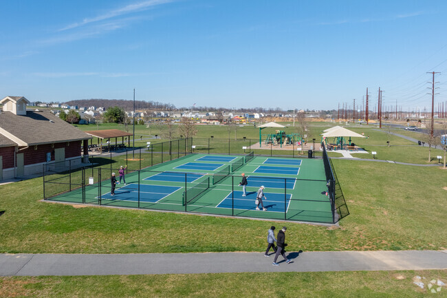 Pickleball courts are found in Lower Allen at Winding Hill Park where enthusiasts come to play.