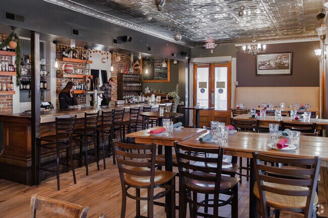 The Foundry Restaurant in Sandy Hook offers a cozy dining experience with a menu full of flavorful dishes.