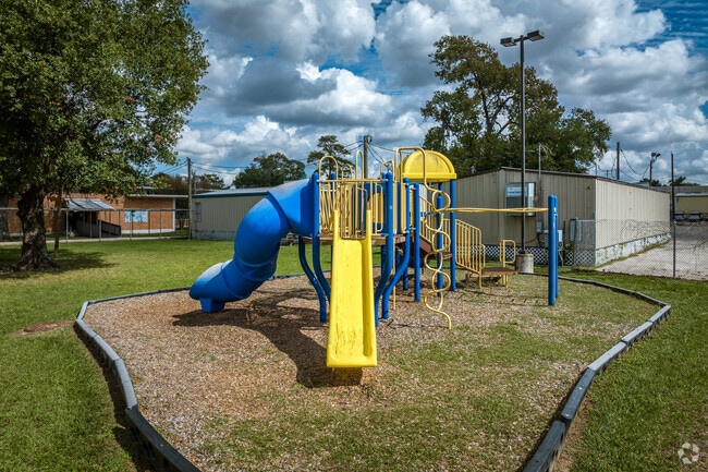 Jefferson Elementary School in Houston has many playgrounds for students.
