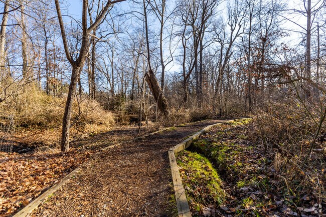 Barnaby Woods residents can take a short hike at Pinehurst Parkway Park.