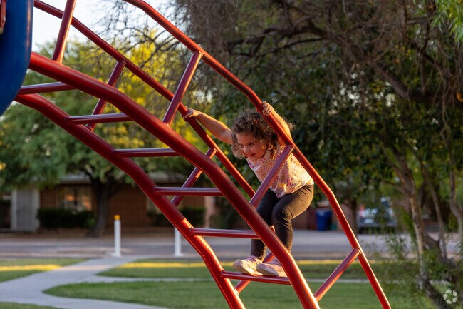 With 3.8 acres, there are plenty of great climbing opportunities for kids at Hoffman Park.