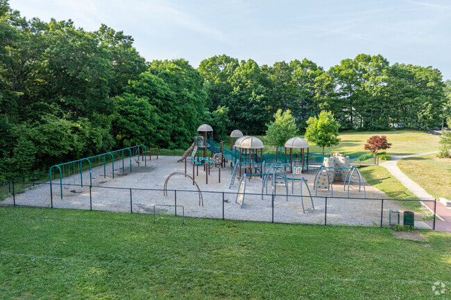 The playground at Wood End Elementary School in Reading, MA.