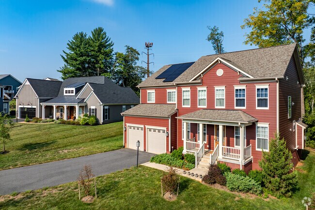 The homes in Redfields are known for their spacious yards and modern architectural styles.