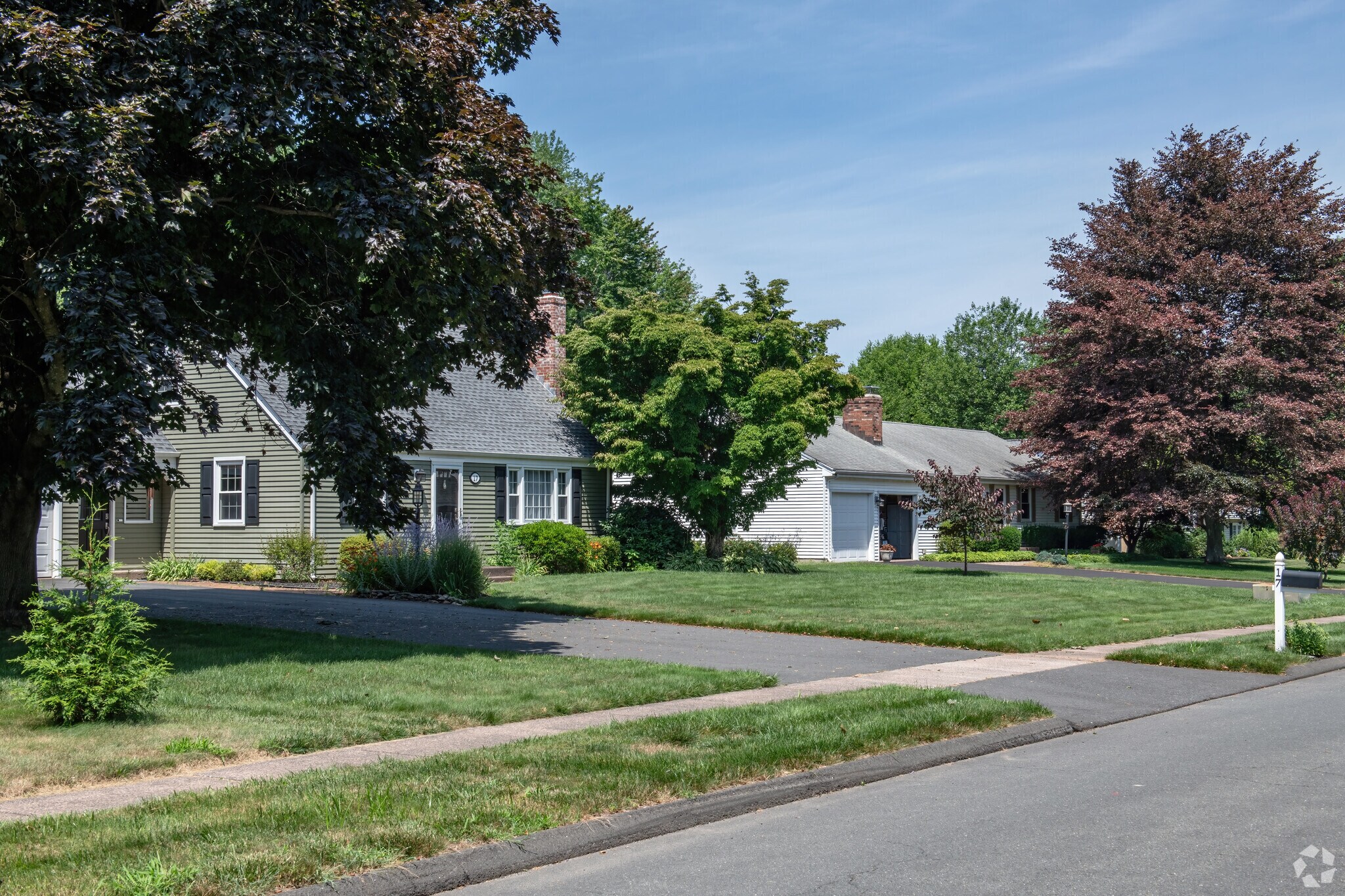 Neat rows of homes in the Addison neighborhood can include cape and ranch styles like these.