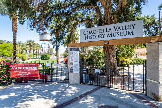 Entrance to the Coachella Valley History Museum site in Indio.