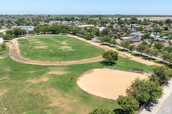 The sports fields at Firebaugh Middle School in Firebaugh.
