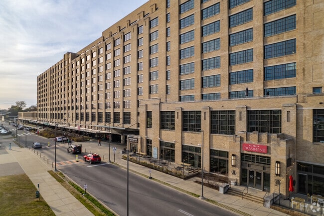 The Crosstown Concourse is now a mixed-use development bustling with activity.