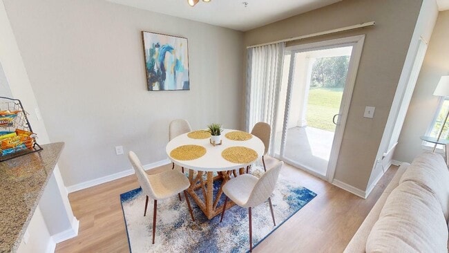 Walk out patio off dining room space