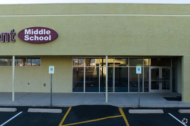 Future Investment Middle School is located in a multi building plaza.