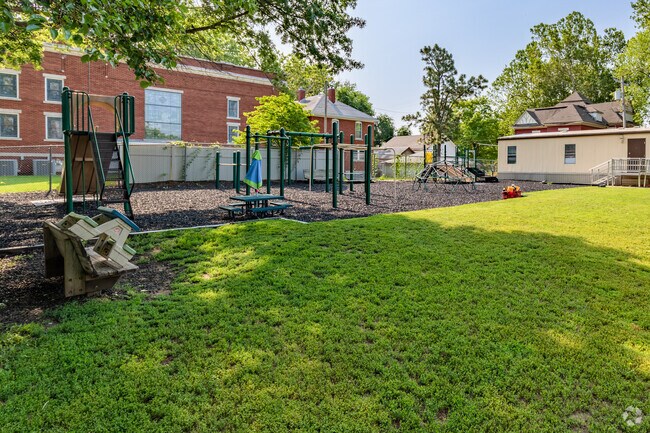 Kids love the playground at St Paul Lutheran School.