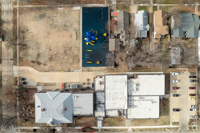 Here is a top down view of Riverside Leadership Magnet Elementary School.