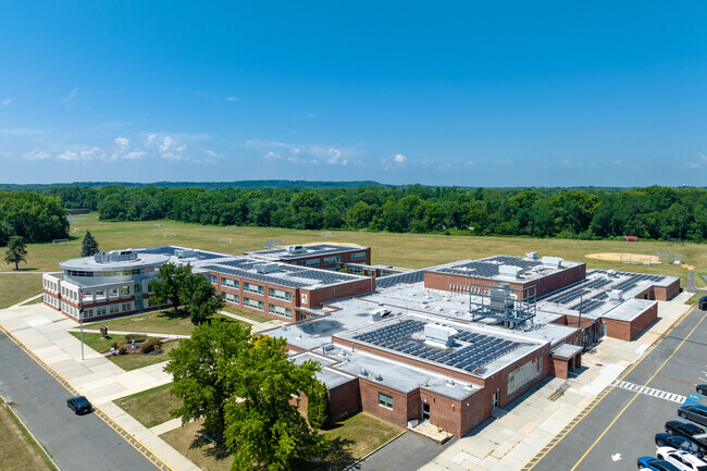 Aerial view of Thorne Middle School.