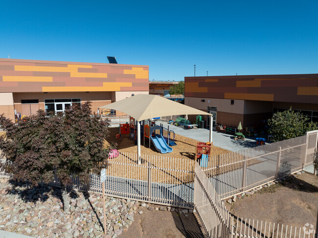 There plenty of fun things at the playground to enjoy at Innovation Academy in Tucson, Arizona.