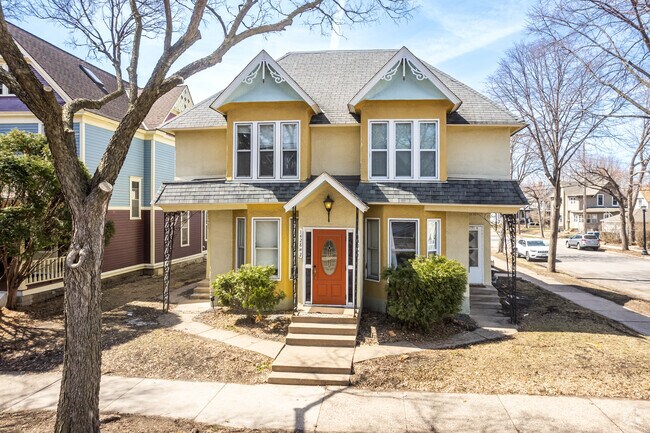 Colorful Queen Anne-style home in Logan Park.