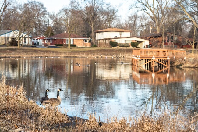 Residents enjoy tranquil waterside views at Somonauk Park in Park Forest.