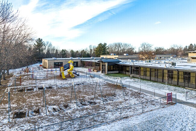 A larger playground is located on the side of St. Petr Elementary.