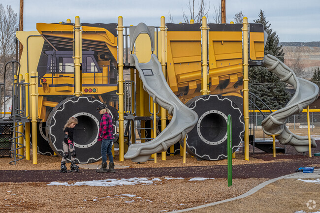 Hillcrest families love the large playground at Stodden Park in Butte, Montana.