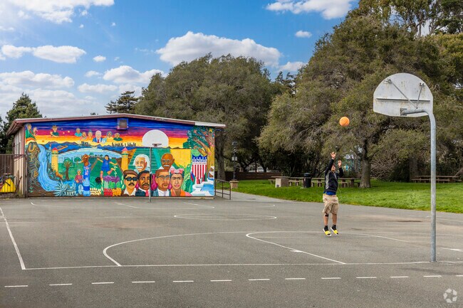 Davis Park in San Pablo has a basketball court that is great for practicing hoops.