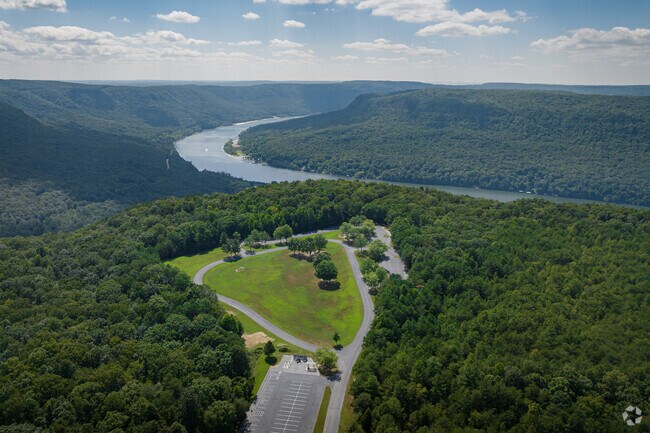 Haletown locals enjoy the biking and hiking trails on Raccoon Mountain.