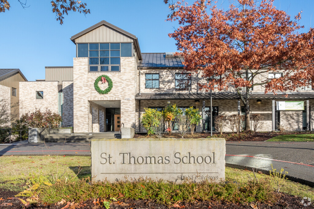 St. Thomas School signage.