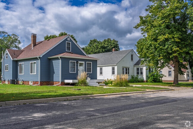The Belle Plaine area straddles U.S. Route 169, where the older west side near the Minnesota River contrasts with newer eastern developments in this expanding community.