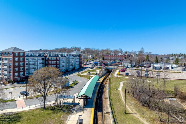 Aerial View Of Weymouth Landing MBTA Station