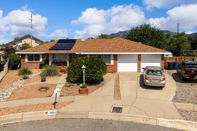Many of the ranch style homes in this neighborhood feature classic red brick exteriors.
