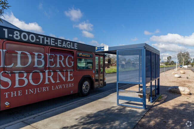 Bus stops are accessible throughout the Julia Keen neighborhood.