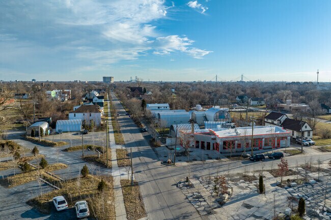 Core City is home to innovative concepts like PARK(ing), a lot with 78 trees for 28 cars.