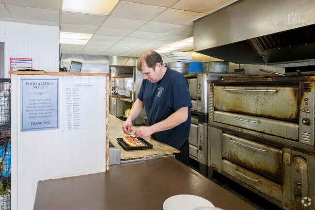 For some of the freshest pizza near Kiantone, stop by the Frewsburger Pizza Shop on Main Street in Frewsburg.