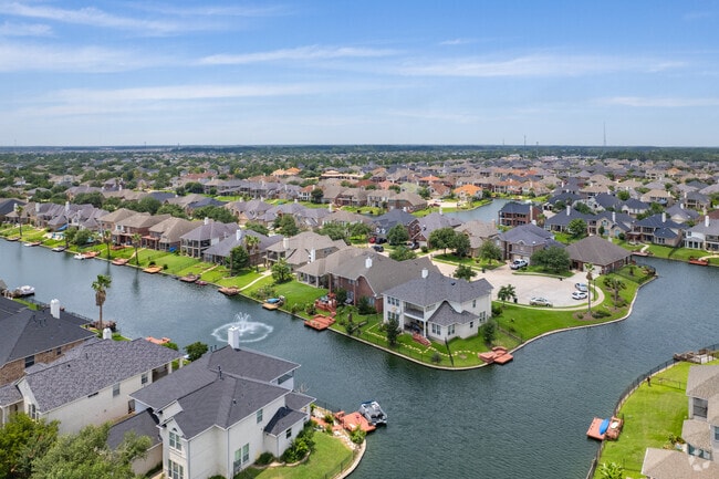 Many Cypress homes offer scenic views of nearby parks and lakes.